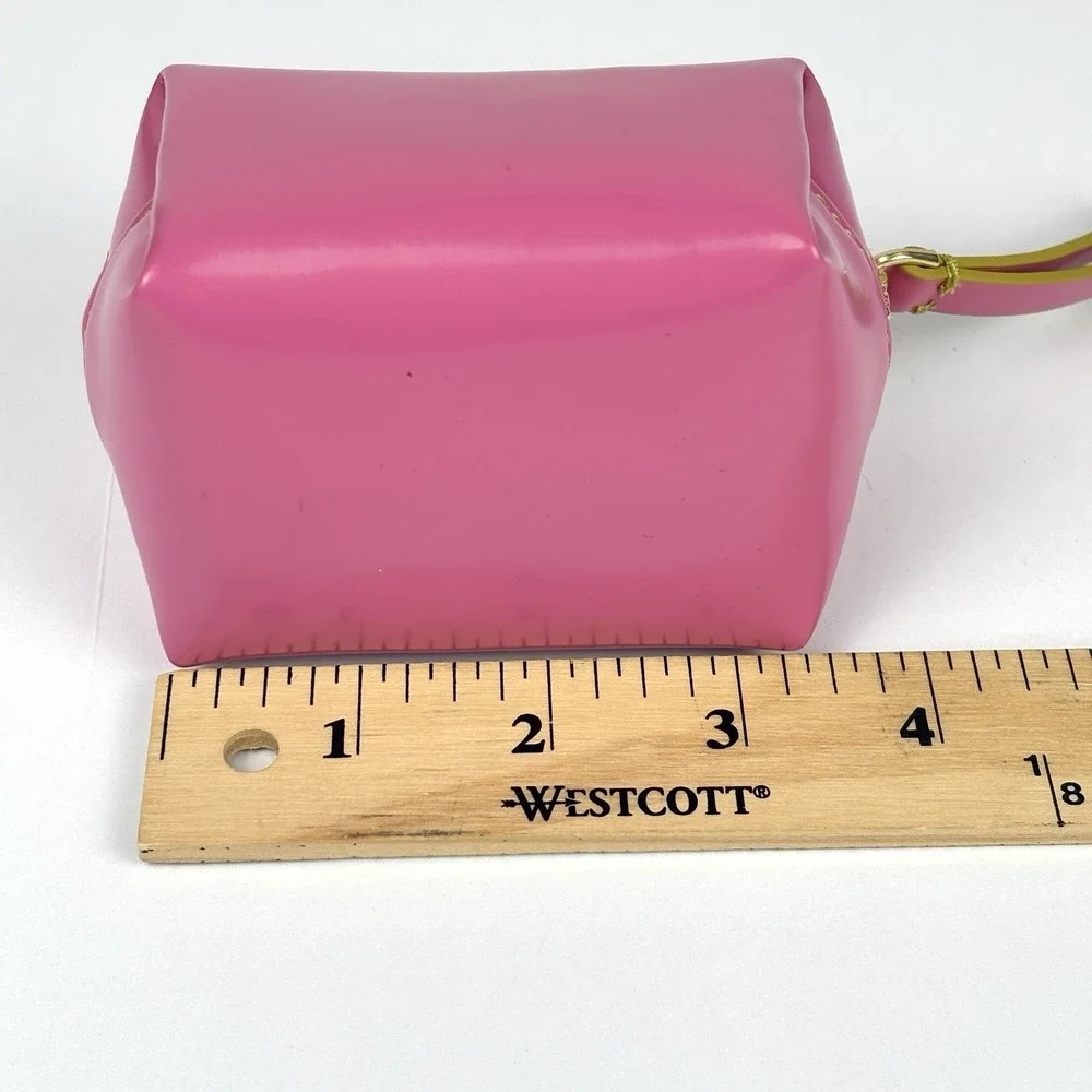 Vera Bradley Mini Cosmetic Case Ibis Rose Pink Faux Leather NWT Zip Pouch